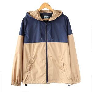 Men's Two Tone Windbreaker Hooded Jacket Outwear Size L